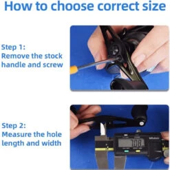 Gomexus 98mm Carbon Swept Handle With 30mm Carbon Knob -Angeln Rabatt DCS98FA30BKBKr 5